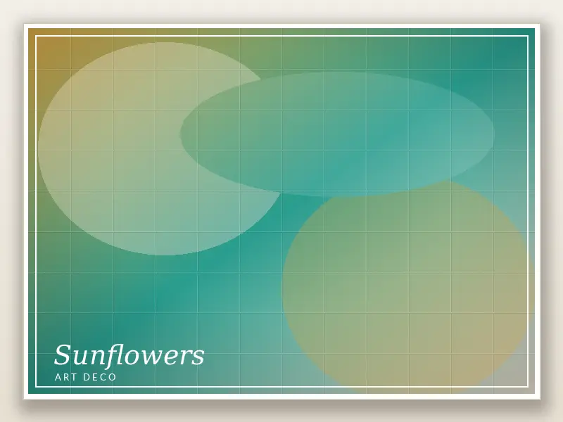 Sunflowers Art Deco 3