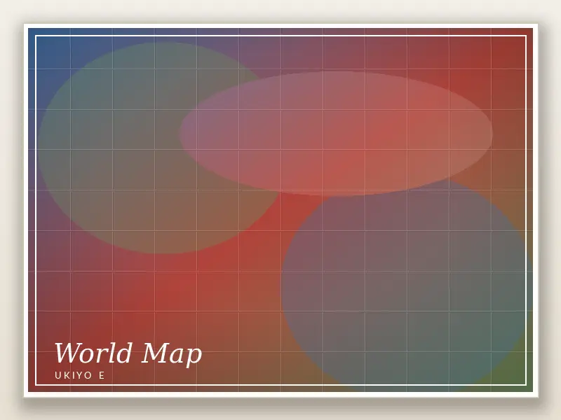 World Map Ukiyo E 1